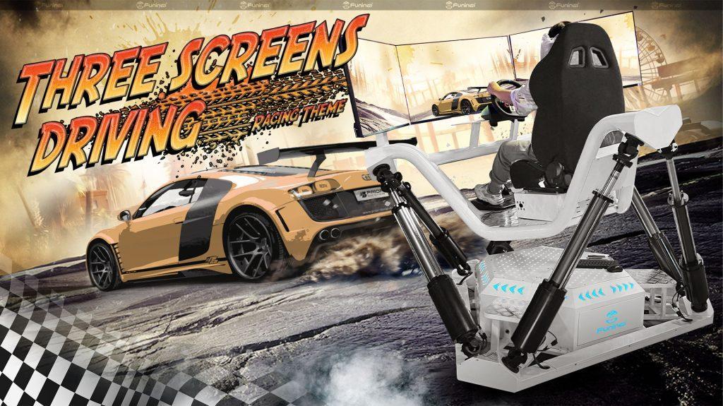 3 Screen Racing Car 01
